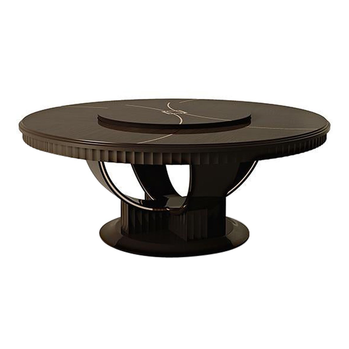21st Century Carpanese Home Italia Table with Wooden Top Modern, 7010 For Sale