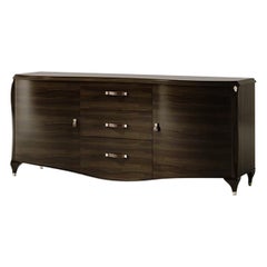 21st Century Carpanese Home Italia Sideboard with Metal Parts Neoclassic, 6602