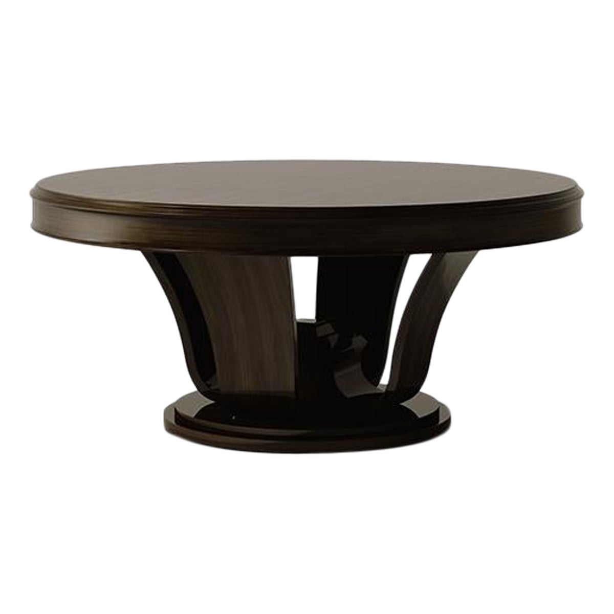 21e siècle Carpanese Home Italia Table avec base en bois néoclassique, 6606