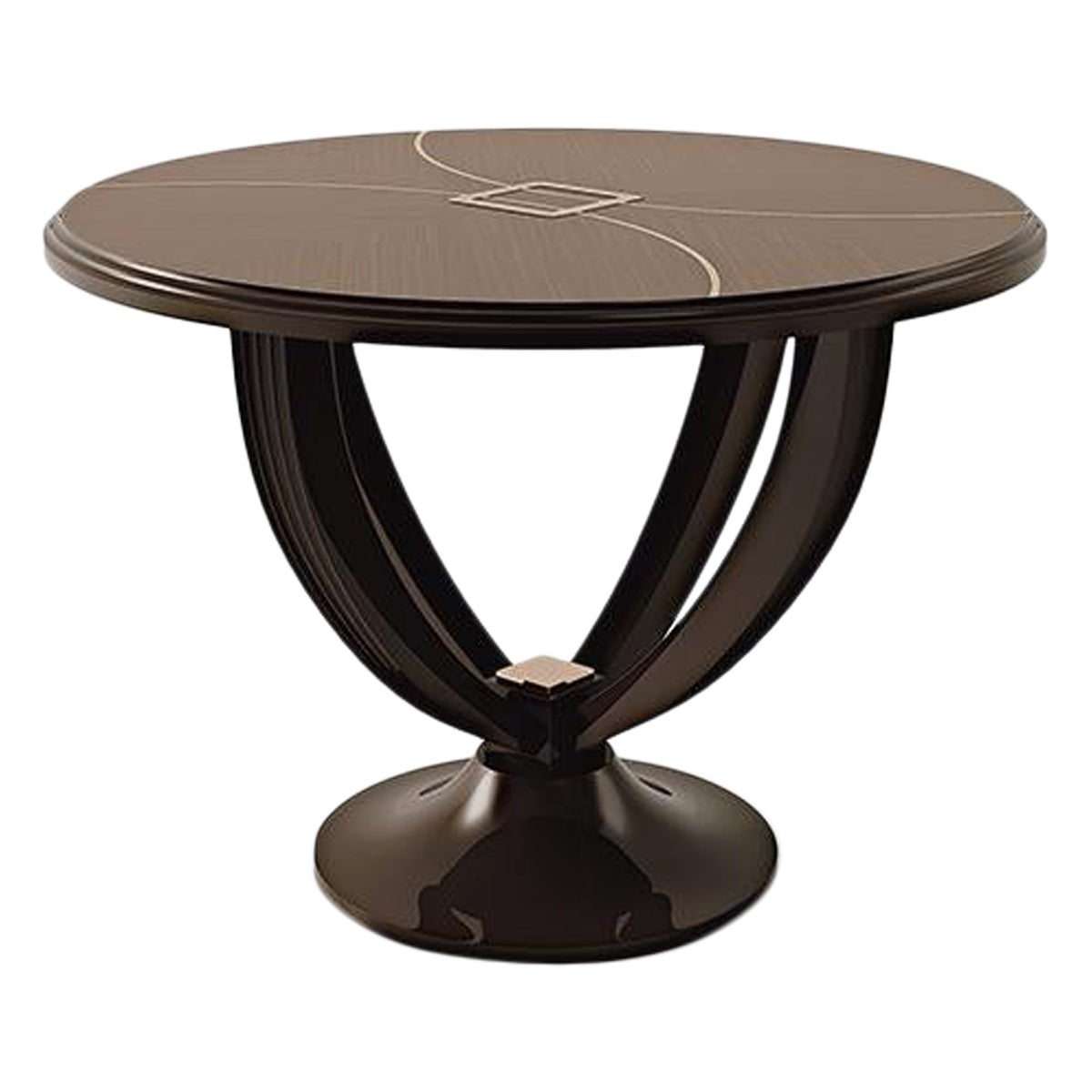 21st Century Carpanese Home Italia Coffee Table with Wooden Base Modern, 7013 For Sale