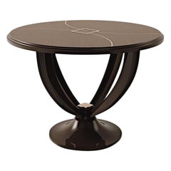 21st Century Carpanese Home Italia Coffee Table with Wooden Base Modern, 7013