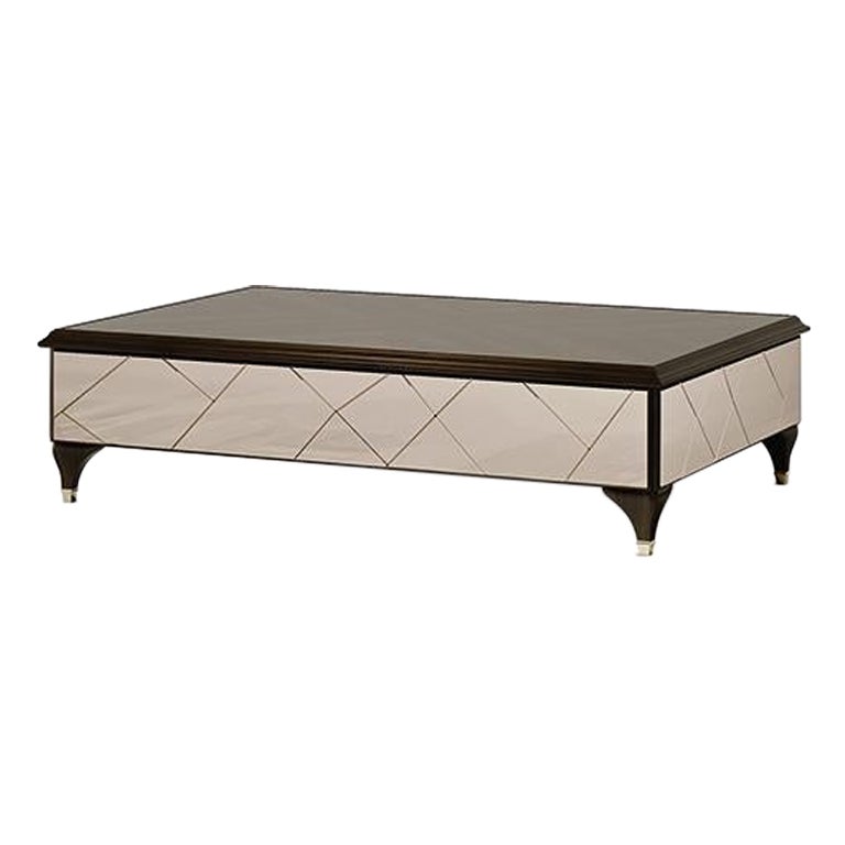 21st Century Carpanese Home Italia Coffee Table with Mirror Neoclassic, 6632