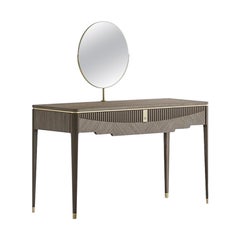 21st Century Carpanese Home Italia Toilette with Metal Details Modern, 7377