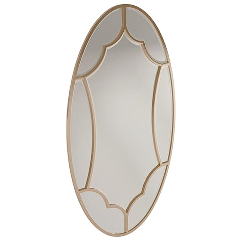 21st Century Carpanese Home Italia Mirror with Wooden Frame Modern, 7129 For Sale