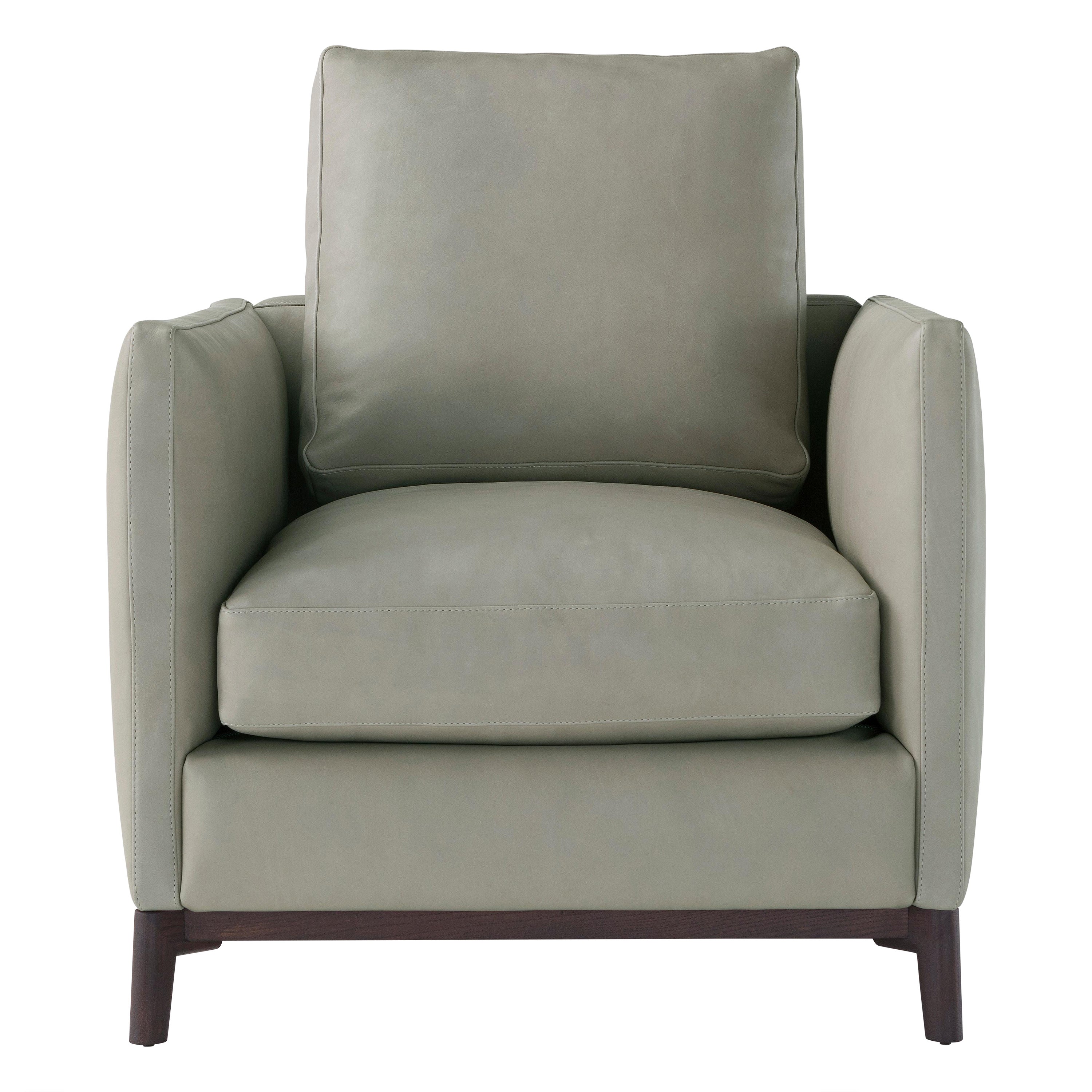 Baxter Budapest Leather Armchair Set Gray 2 Armchair at 1stDibs