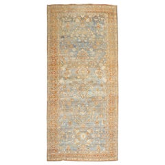 Zabihi Collection Blue Persian Bibikabad Corridor Rug