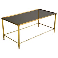 Mid-Century Modern Neoclassical Brass Coffee Table Attributed to Maison Jansen