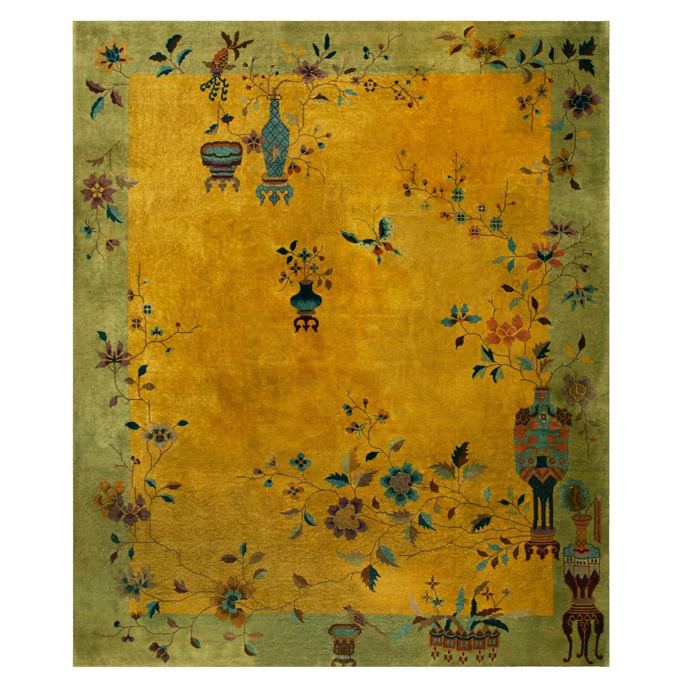 1920s Chinese Art Deco Carpet ( 8' x 9' 6" - 245 x 290 cm ) For Sale