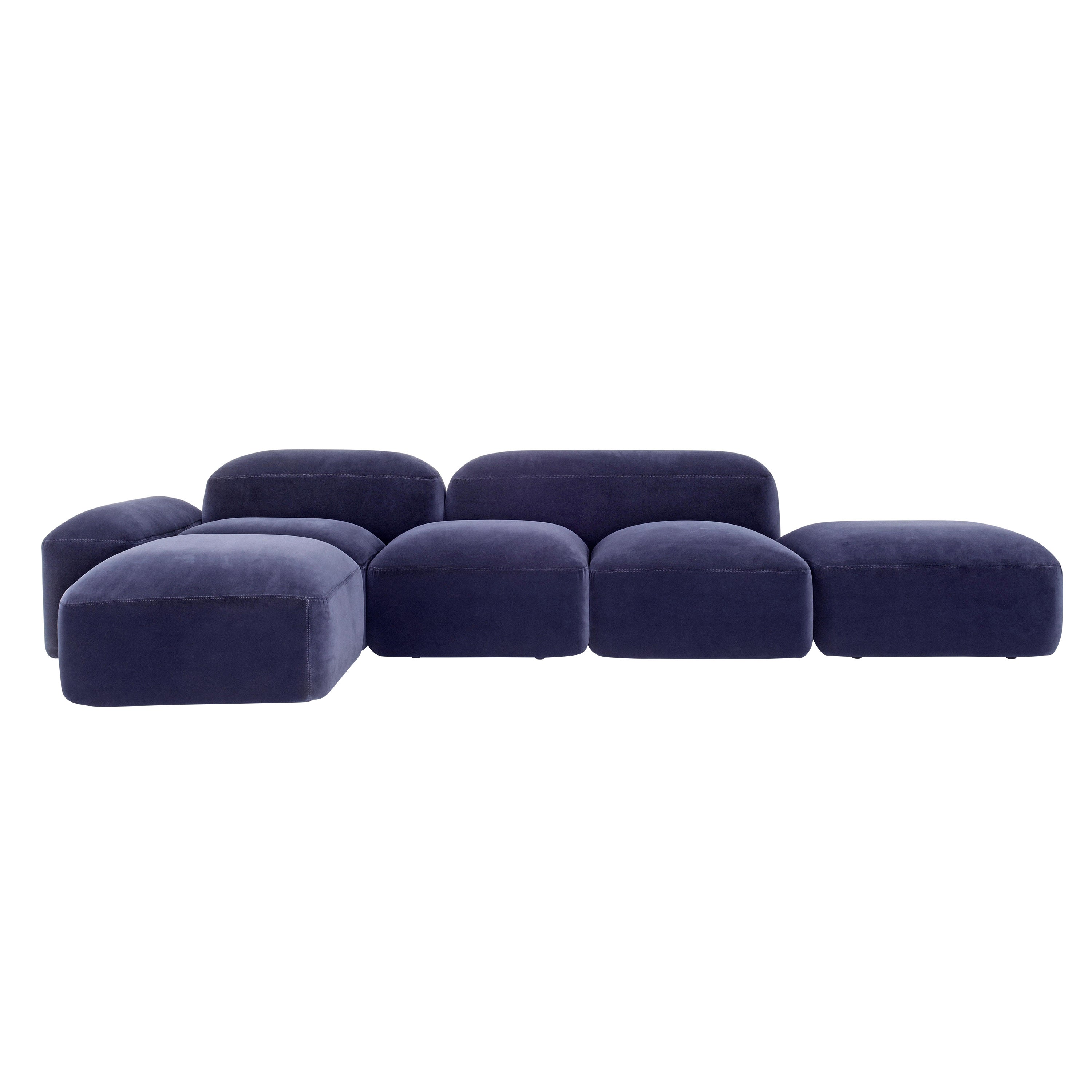 Amura 'Lapis' Sofa in Dark Blue by Emanuel Gargano & Anton Cristel for Amura For Sale