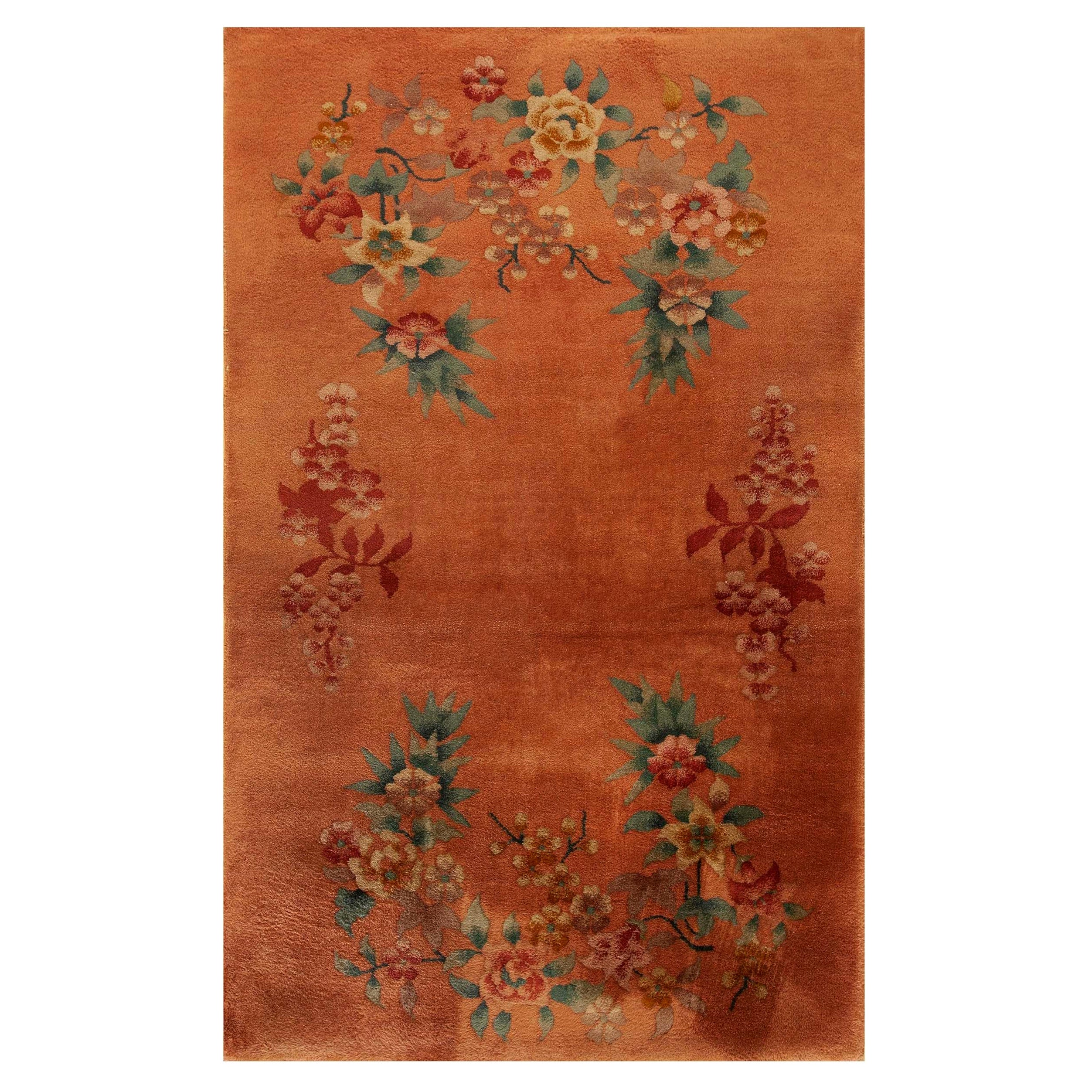 1920s Chinese Art Deco Rug ( 3'2'' X 4' - 96 X 146 ) For Sale