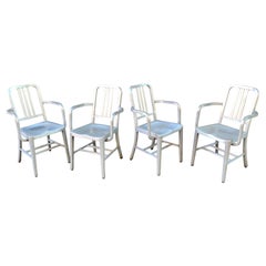 Vintage Set of 4 GoodForm Aluminum Armchairs