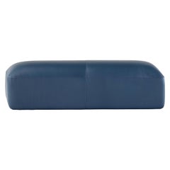 Amura 'Lapis' Bench in Blue Leather by Emanuel Gargano & Anton Cristell