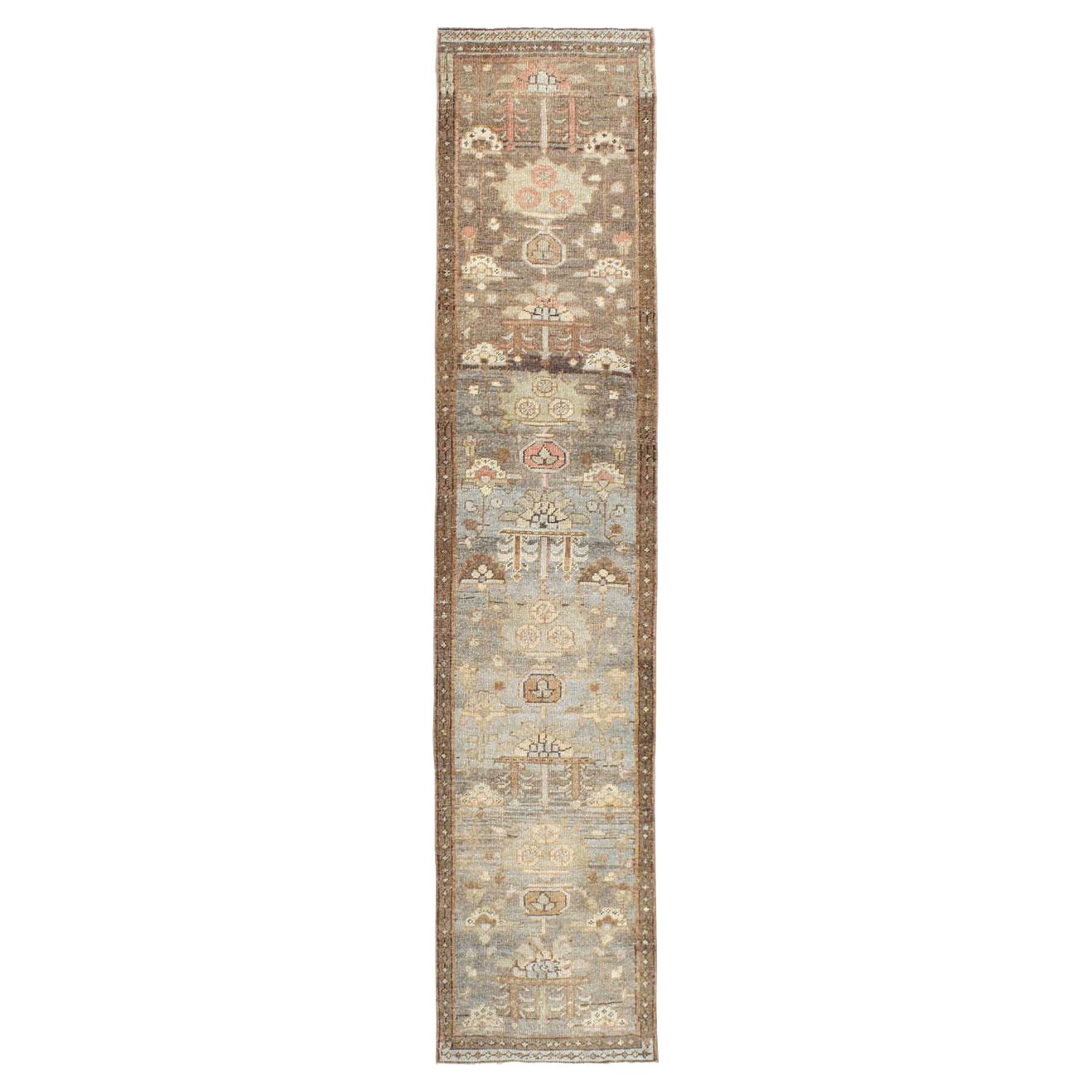 Early 20th Century Handmade Persian Heriz Runner For Sale