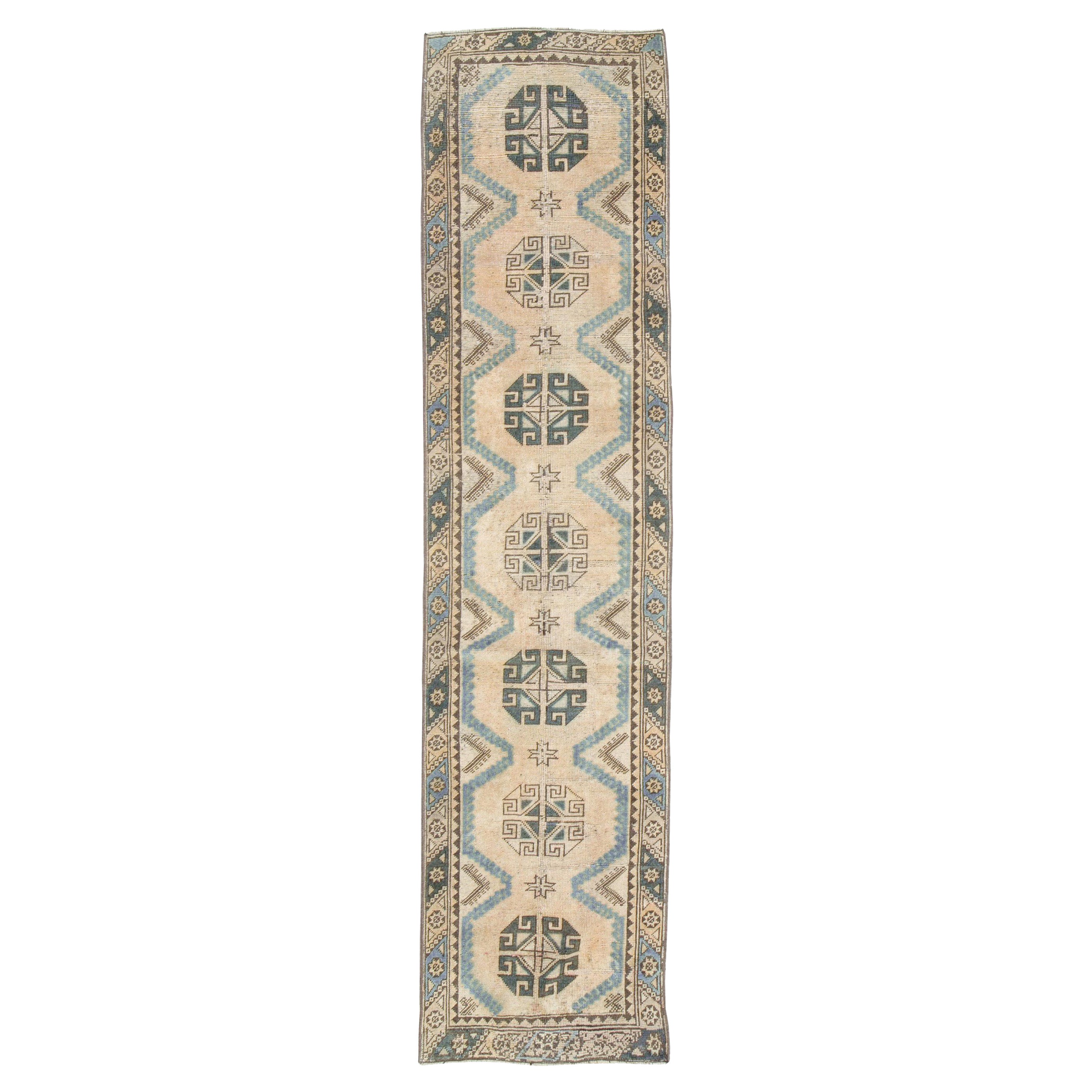 Mid-20th Century Handmade Turkish Khotan Style Runner