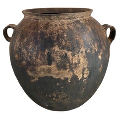 Vintage Mid 20th Century Terracotta Pot from Mexico with Heavy Patina