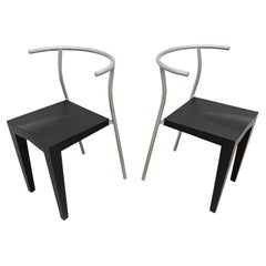 Coppia di sedie postmoderne "Dr Glob" di Philippe Starck per Kartell, Italia, 1990