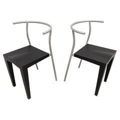 Vintage Pair of Postmodern "Dr Glob" Chairs by Philippe Starck for Kartell, Italy, 1990