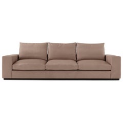 Amura 'Murray' 3-Seat Sofa in Tan Leather