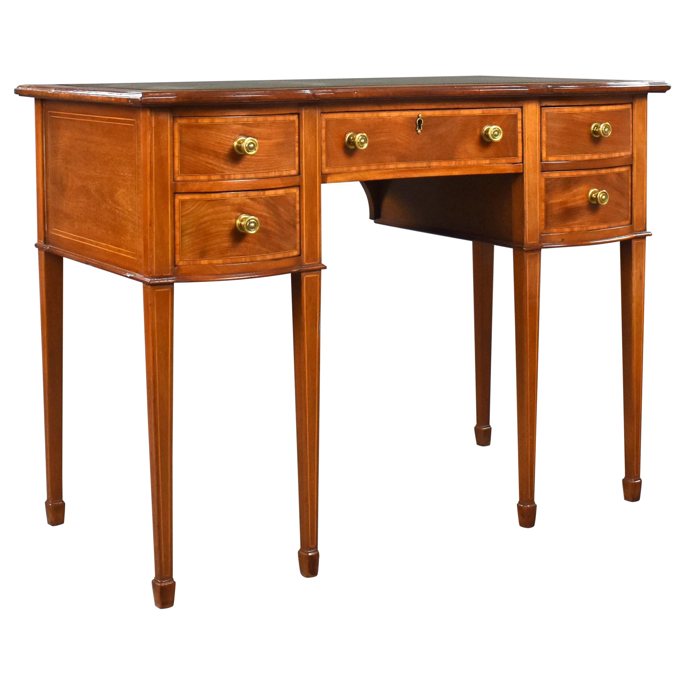 English Shaped Top Mahogany Writing Table For Sale at 1stDibs