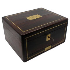 Early 19th c. Brass Inlaid Rosewood Writing Box by William Wilson Edinburgh