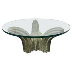 Italian Sculptural Glazed Ceramic Coffee Table