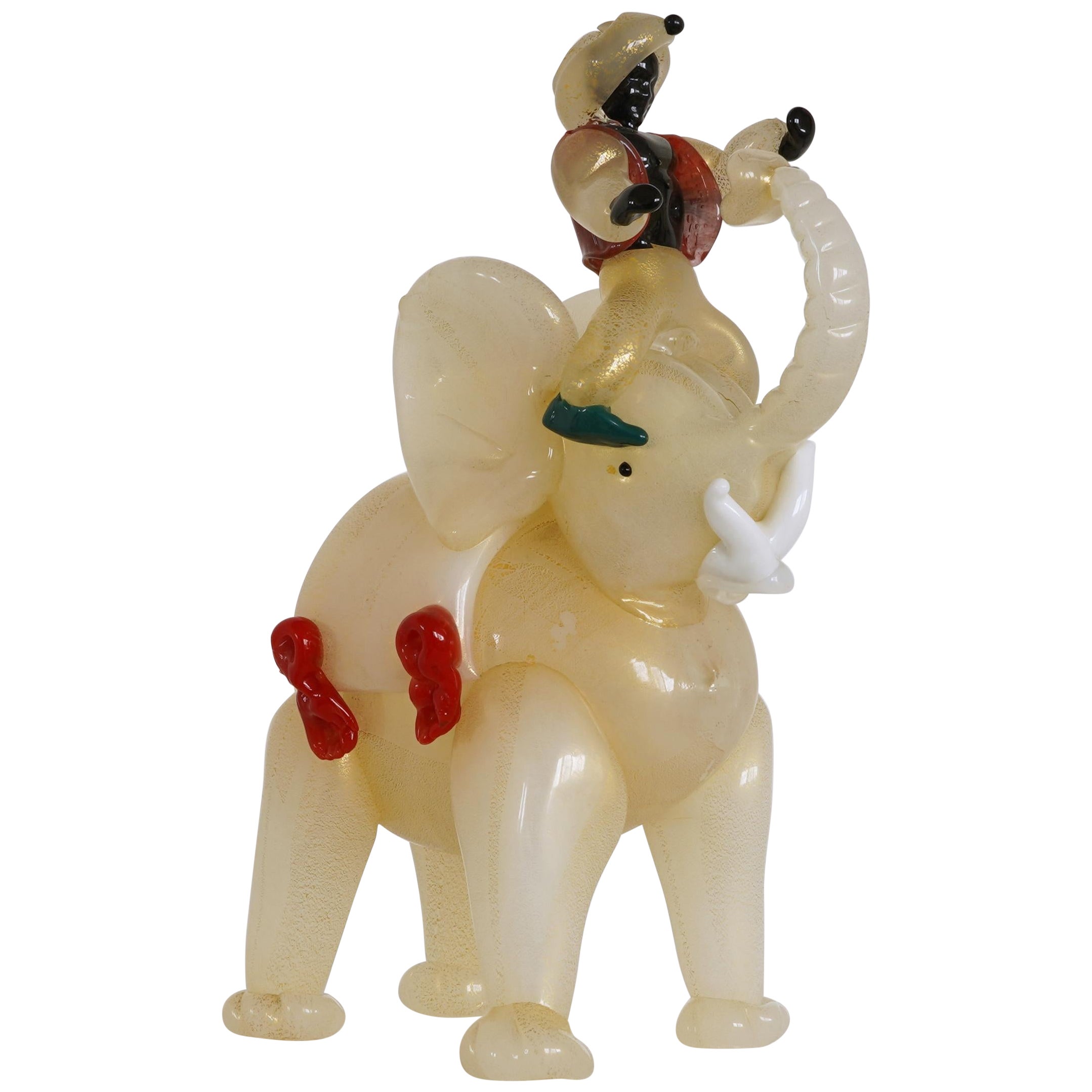 Murano Glass Elephant in the style of Ercole Barovier