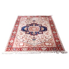 Room Size Persian Heriz Oriental Wool Carpet, 20th Century