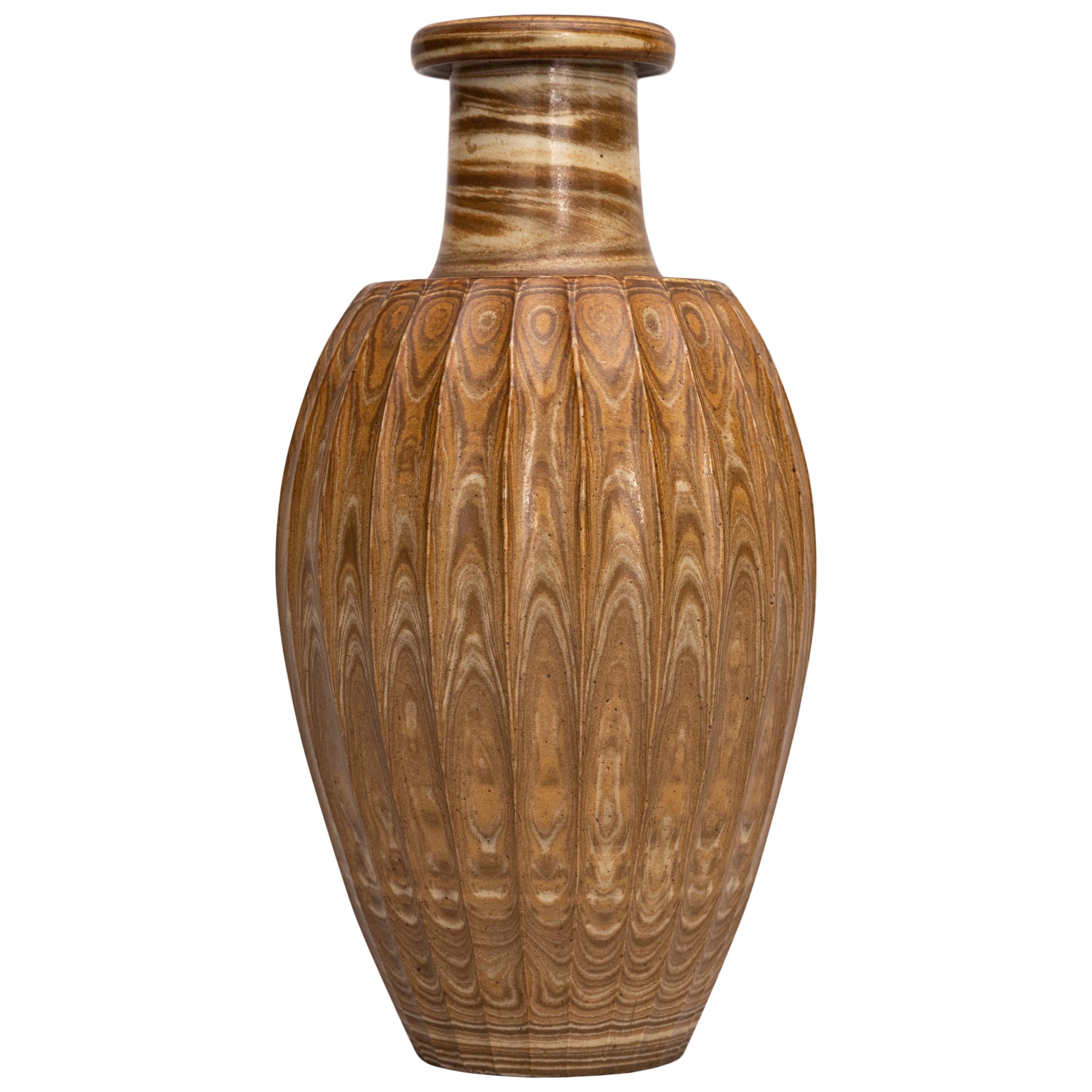 Early Doulton Lambeth Agateware Bud Vase