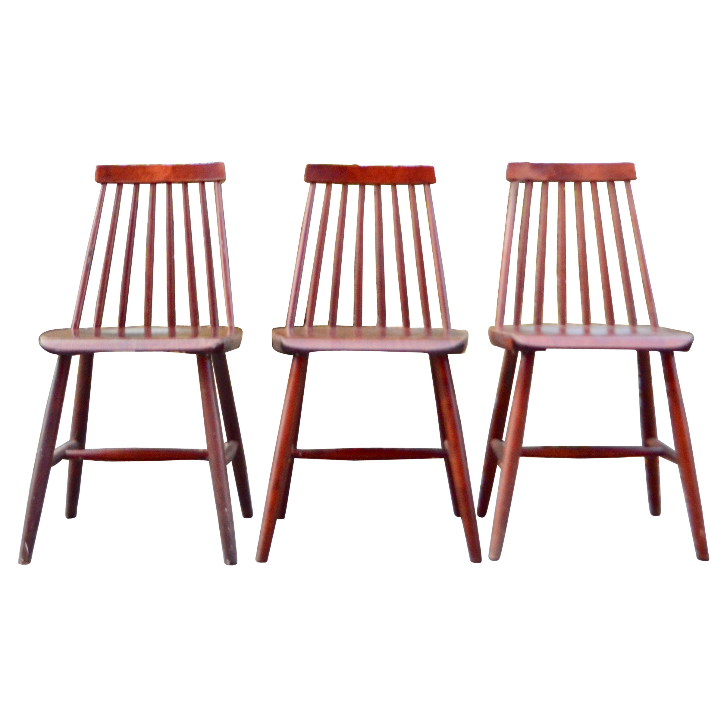Vintage Ikea 1982 Dining Chair Modell Per Set of 3
