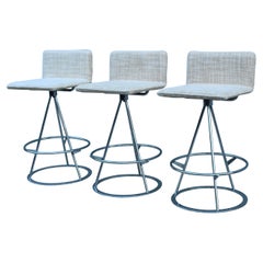 Vintage 1980's "Dania" Bar Stools Designed by Salvati E.Tresoldi for Saporiti