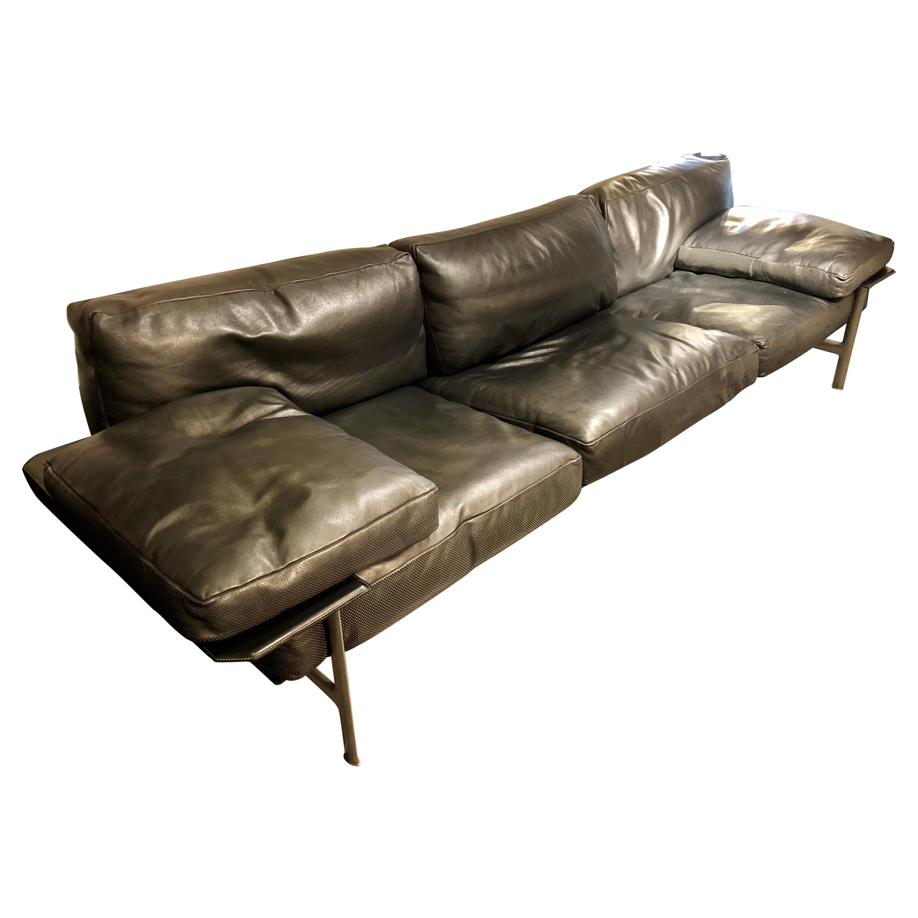  leather Sofa 3 seaters Diesis by Antonio Citterio for BB italia