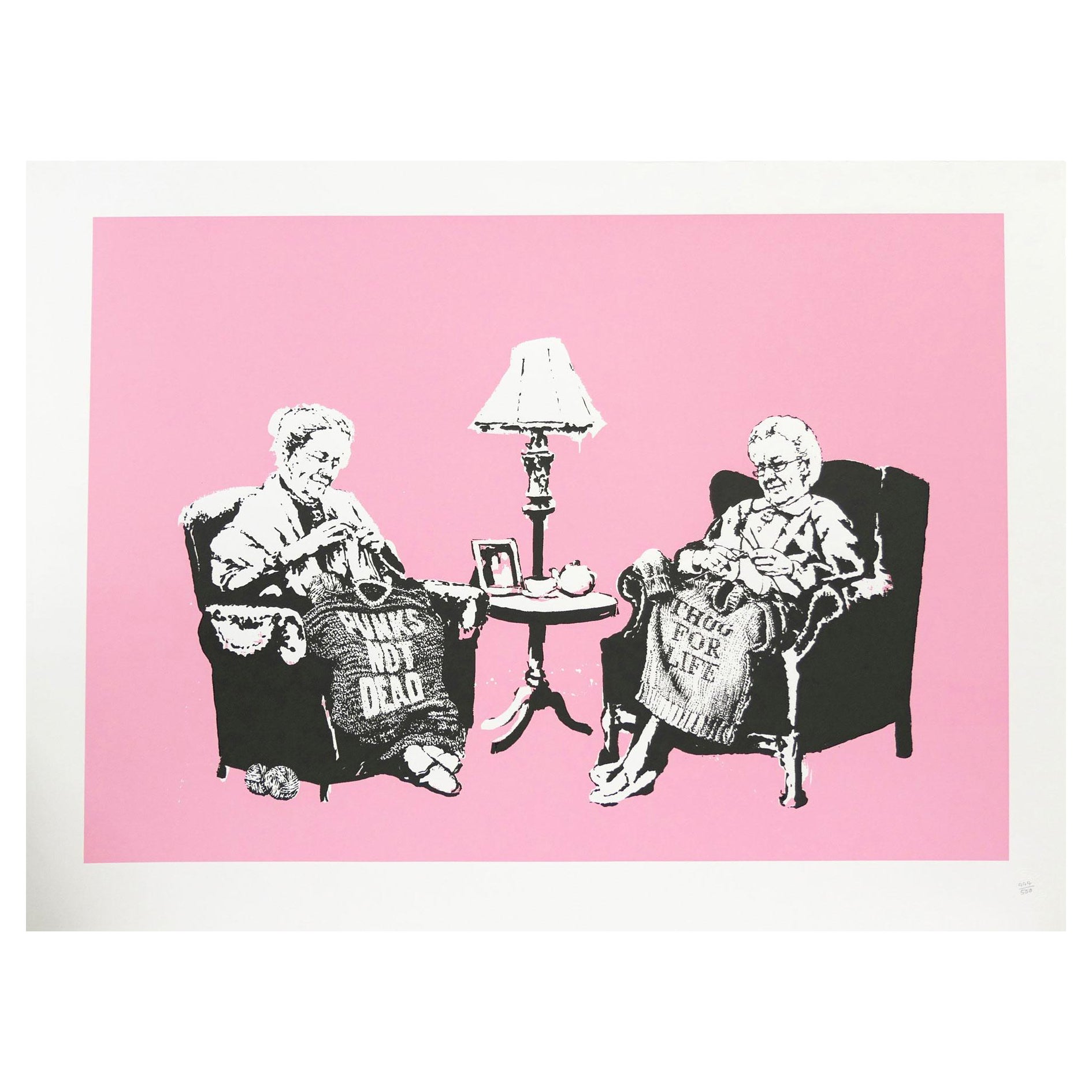 Banksy Grannies 2006 Limited Edition Unsigned Screen Print For Sale