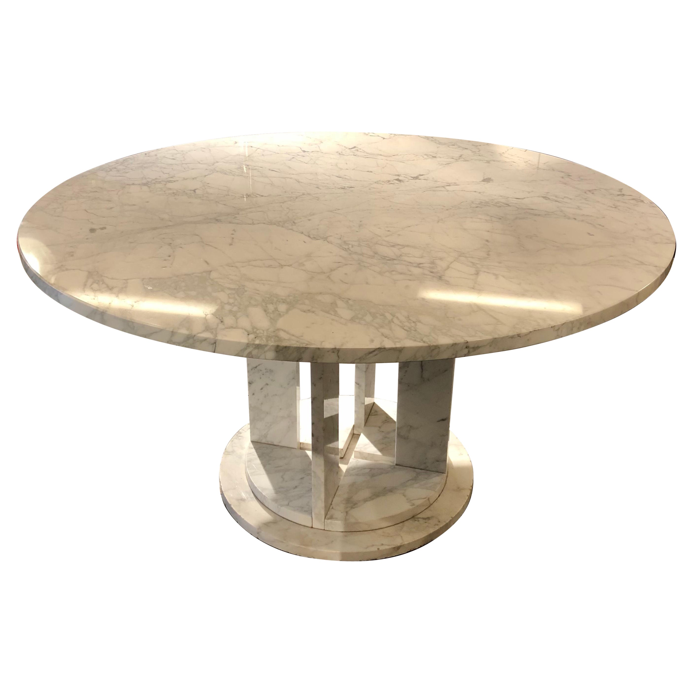 Round Marble Diner Table