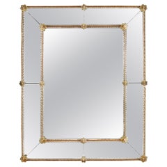 A 1940's Venetian Mirror with Twisted Glass Border