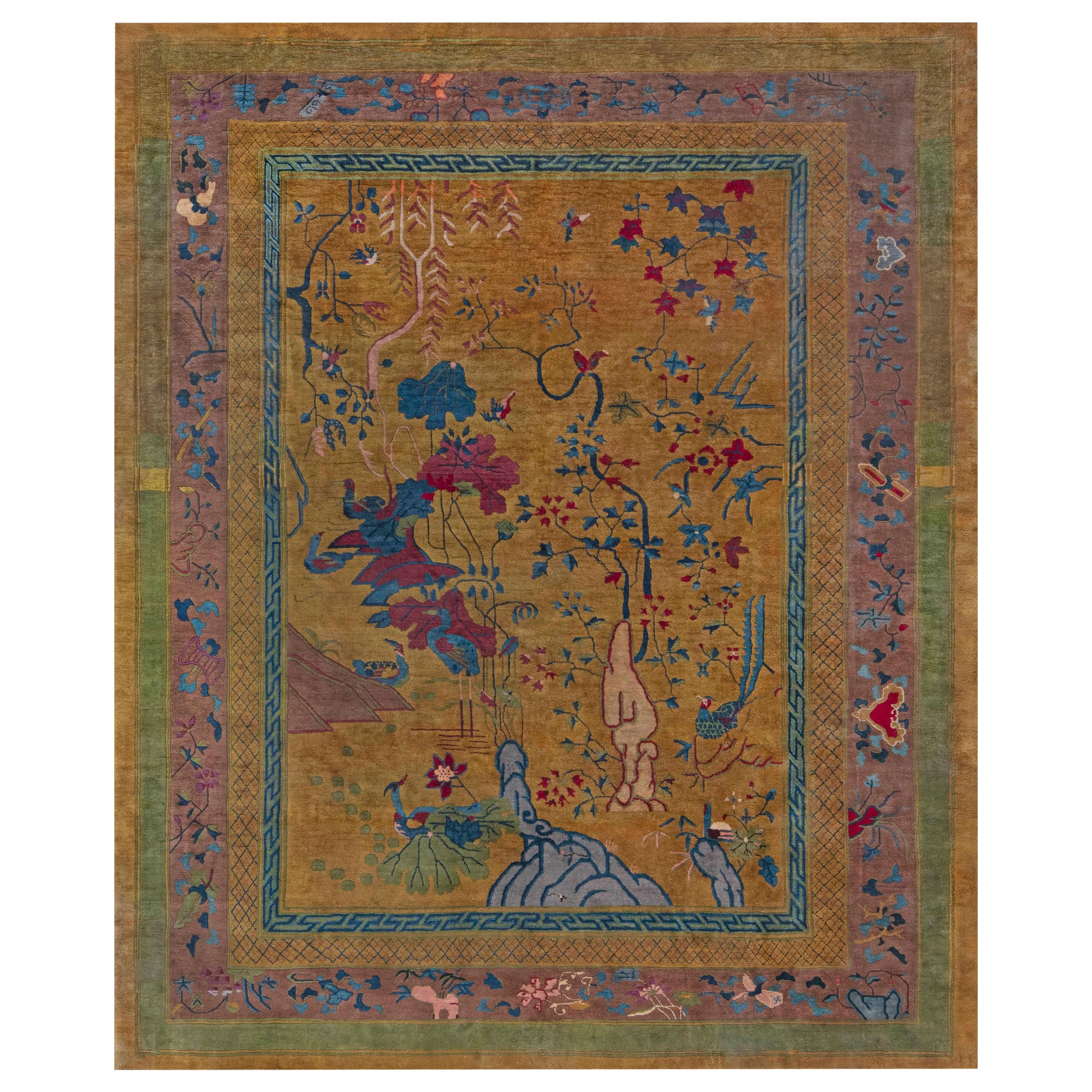 Doris Leslie Blau Chinese Art Deco Handmade Wool Rug