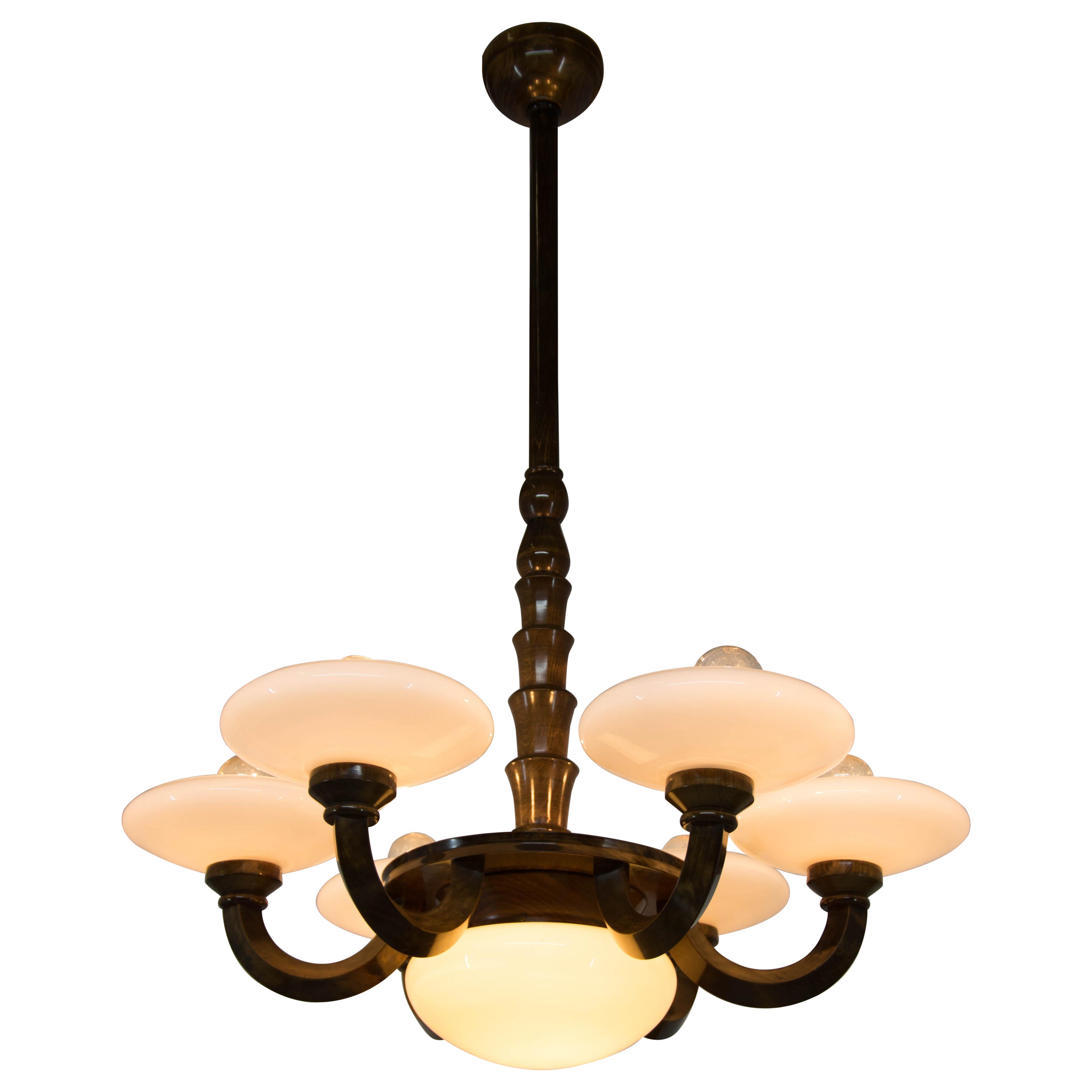 Fortuny Hanging Silk "Parasol" Chandelier Two Available at 1stDibs