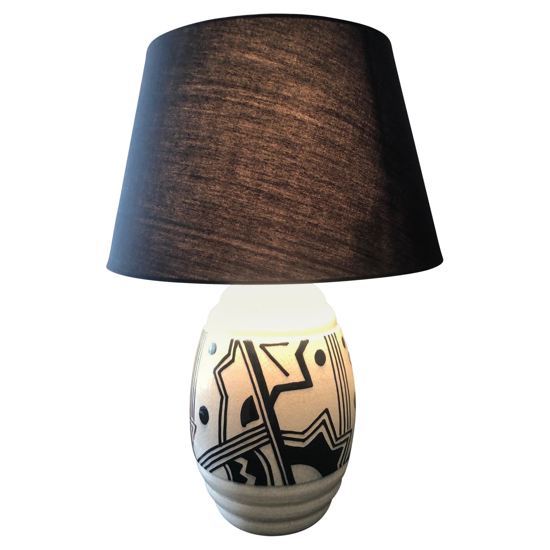 Art Deco Lamp in Ceramic For Sale