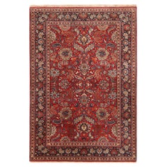 Nazmiyal Collection Antique Persian Isfahan Rug. Size: 4 ft 9 in x 6 ft 9 in