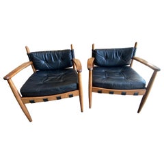 Pair of 1960s Swedish Mid-Century Modern Eric Merthen Lounge Chairs