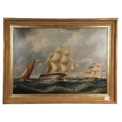 Antique RB Spencer Marine Painting