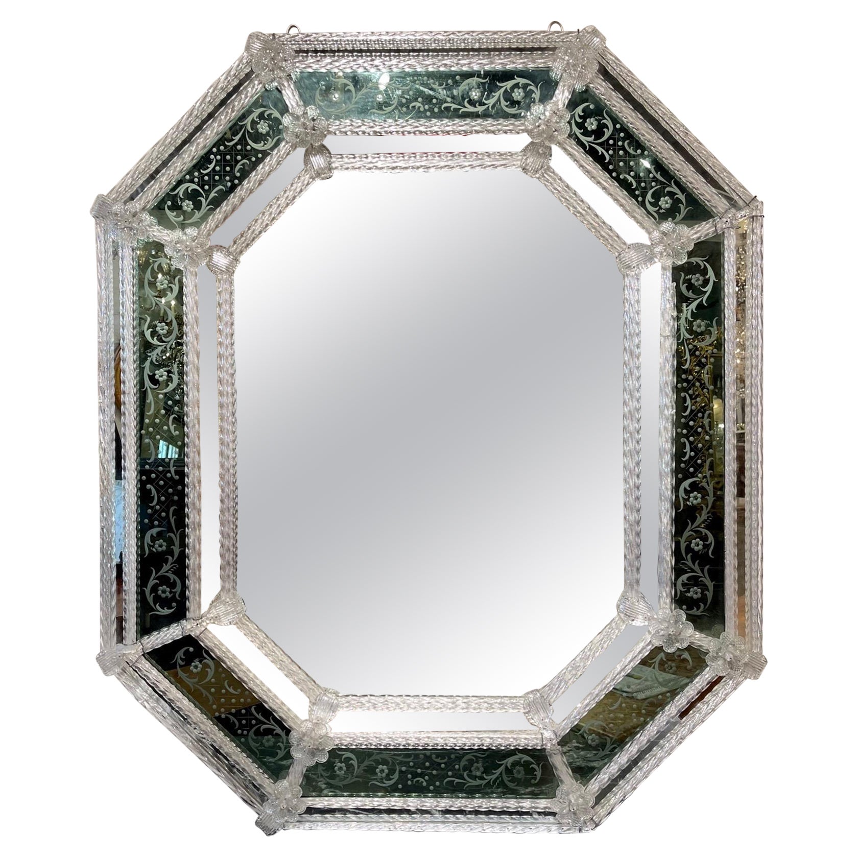 Antique Octagonal Venetian Mirror