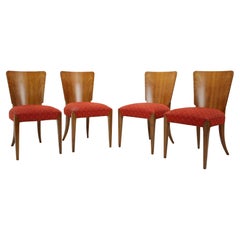 Set of Four Dining Chairs Model H-214 Designed by Jindrich Halabala