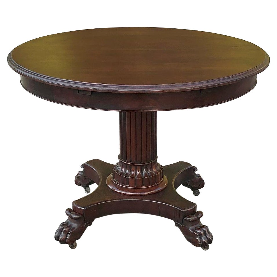 19th Century French Napoleon III Period Mahogany Center Table