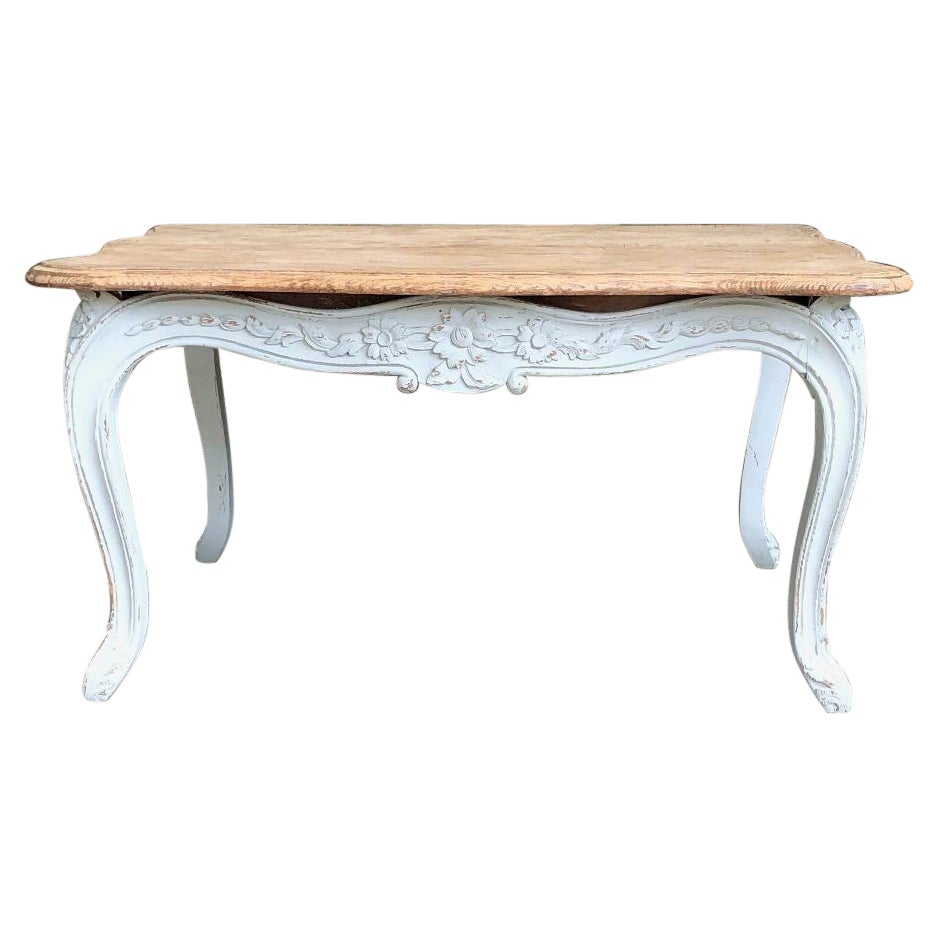 Antique French Louis XV Painted Coffee Table For Sale