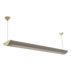 Vintage Mategot Inspired Waldmann Leuchten Beige Fluorescent Industrial Light