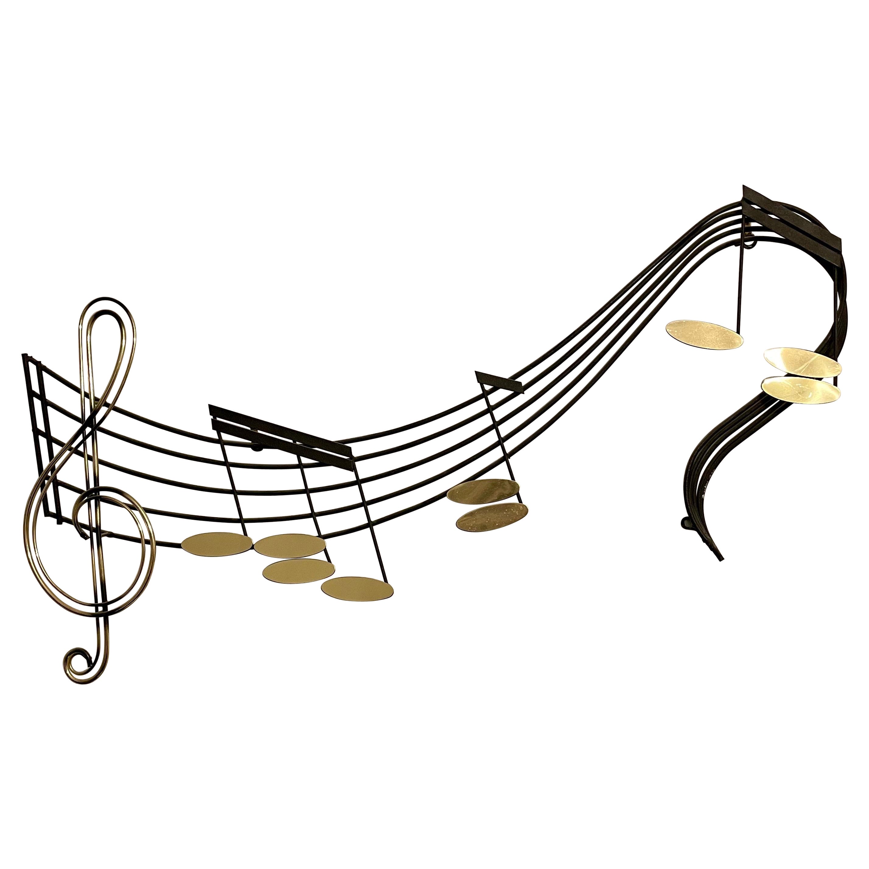 Curtis Jere Music Notes Wall Sculpture For Sale