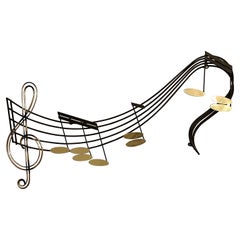 Curtis Jere Music Notes Wall Sculpture
