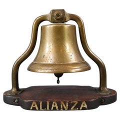 Vintage Brass Bell From Yacht Alianza