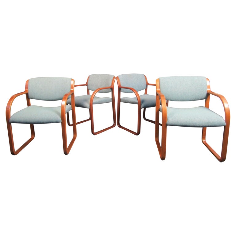 Vintage Steelcase Bentwood Office Chairs For Sale at 1stDibs