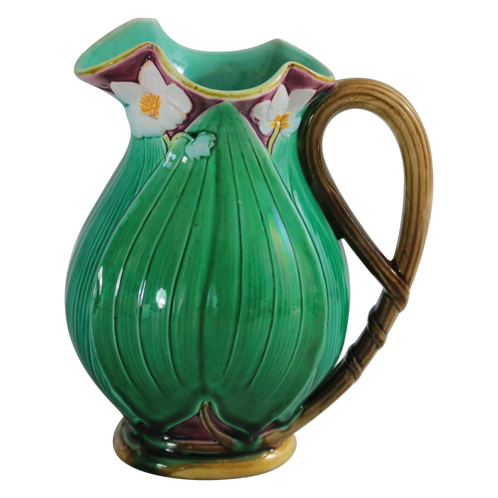 Minton Majolica Pineapple Pitcher c. 1870's at 1stDibs